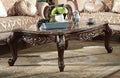 T6789 Marble Coffee Table, Brown Finish
