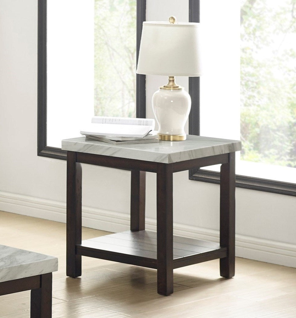 Deacon End Table, Brown Finish