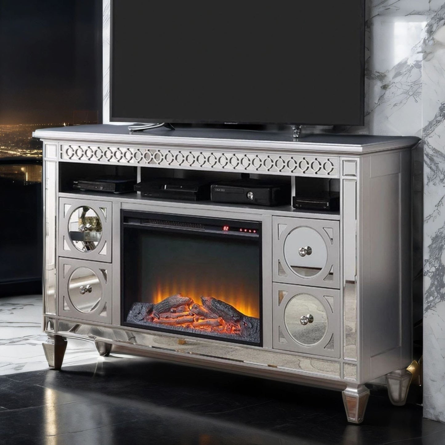 Spectrum 60 Fireplace TV Stand